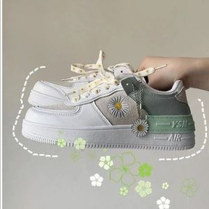 Nessa Grace Mint Green Daisy Sneakers